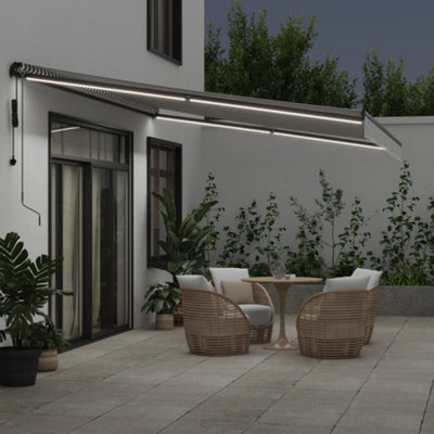 Automatic Retractable Awning Garden Sun Shade Canopy Gazebo for Back ...