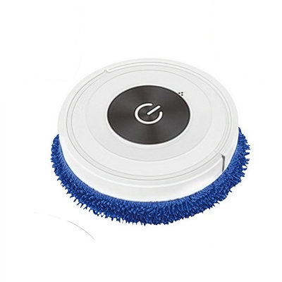 Automatic Robot Floor Mop USB Rechargeable Wet & Dry Cleaning Mop WHITE