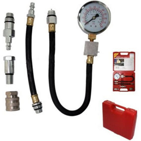 Automotive Petrol Engine Compression Tester Kit Valve Timing Gauge Pro Cylinder