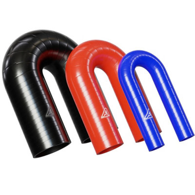 AutoSiliconeHoses 180 Degree Silicone Elbow Hose Red - 45mm High-Temp ...