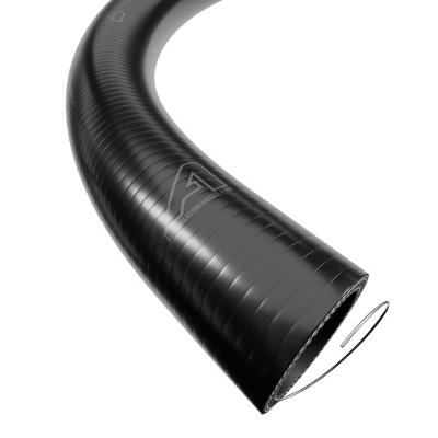 AutoSiliconeHoses 1m Straight Wire Reinforced Hose Black - 28mm ...
