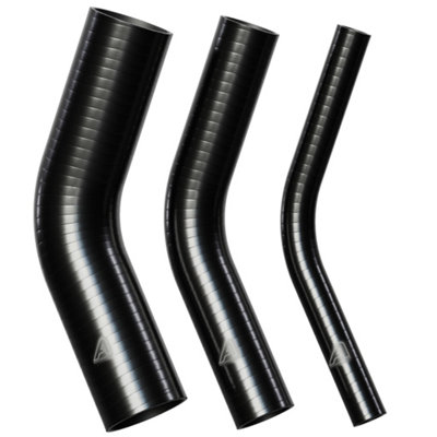 2.5 Inch 3-Ply Straight Silicone Coupler Hose - Black, For Turbo/Intake/Intercooler Piping