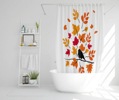 Autumn Bird on Branch (Shower Curtain) / Default Title Price Comparisons | Compare The Build
