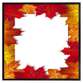 Autumn border (Picutre Frame) / 24x24" / Black