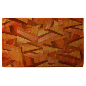 Autumn Coloured Geometric Triangle Patterns (Bath Towel) / Default Title