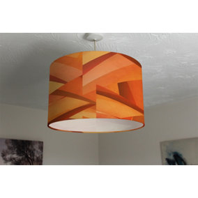 Autumn Coloured Geometric Triangle Patterns (Ceiling & Lamp Shade) / 45cm x 26cm / Ceiling Shade