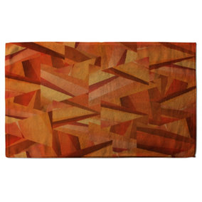 Autumn Coloured Geometric Triangle Patterns (Kitchen Towel) / Default Title