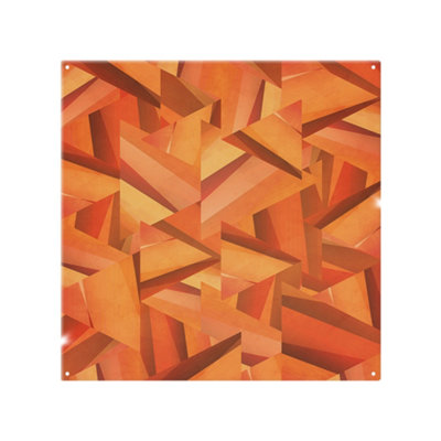 Autumn Coloured Geometric Triangle Patterns Splash Back designer style