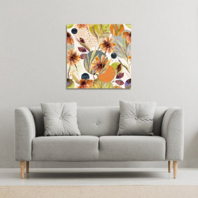Autumn Flowers (Canvas Print) / 101 x 101 x 4cm