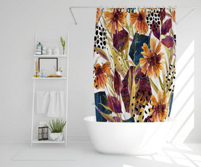 Autumn Geometric Flowers (Shower Curtain) / Default Title Price Comparisons | Compare The Build