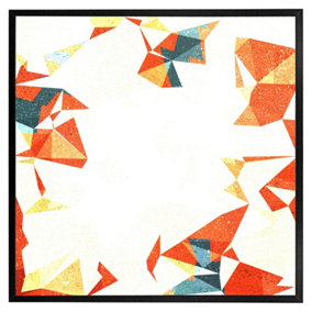 Autumn geometric (Picutre Frame) / 30x30" / White