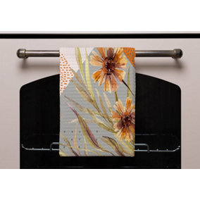 Autumn Geometric Shapes and Flowers (Kitchen Towel) / Default Title