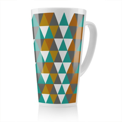 Autumn Geometric Triangles Latte Mug, Stunning Designer mug fit for any ...