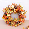 Autumn Halloween Artificial Wreath with Pumpkin Pine Cones Decor 50 cm