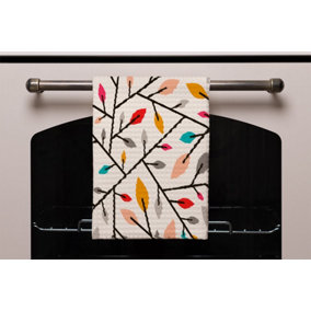 autumn leaves and twigs (Kitchen Towel)