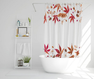 Autumn Leaves Half Border (Shower Curtain) / Default Title