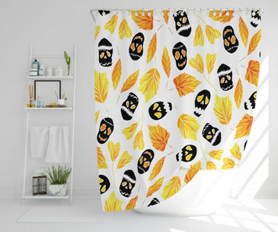 Autumn Leaves & Halloween Skulls (Shower Curtain) / Default Title Price Comparisons | Compare The Build