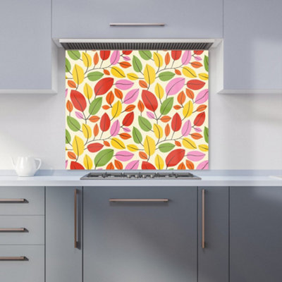 Autumn Leaves Premium Glass Kitchen Splashback W900mm x H750mm