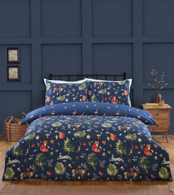 Autumn Microfibre Polyester Reversible Duvet Set With Pillowcase