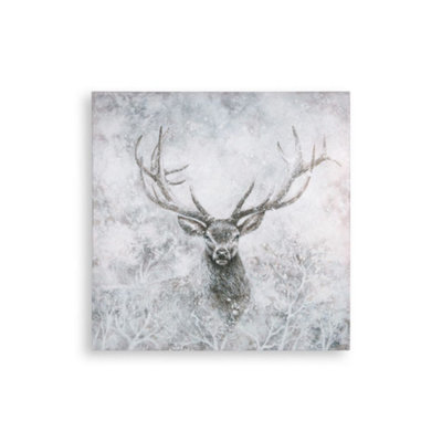 Autumn Stag Printed Canvas Wall Art