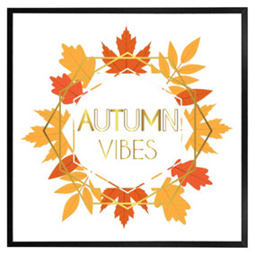 Autumn vibes (Picutre Frame) / 12x12" / Grey