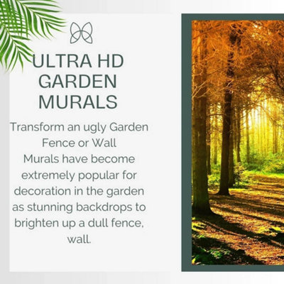 Autumn Woodland Garden Mural Curtain Waterproof Outdoor Tapestry Nature ...