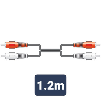 AV:Link 112.048UK 2RCA M -2RCA M Lead 1.2m