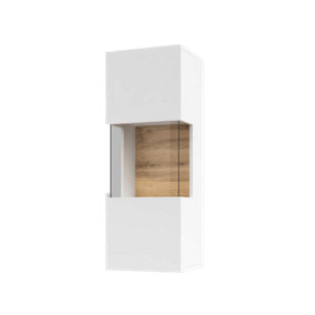 Ava 07 Modern Wall-Hung Cabinet in White Matt - W360mm x H950mm x D300mm