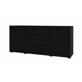 Ava 26 Elegant Black Sideboard Cabinet - W1400mm x H630mm x D350mm - Sleek Modern Design