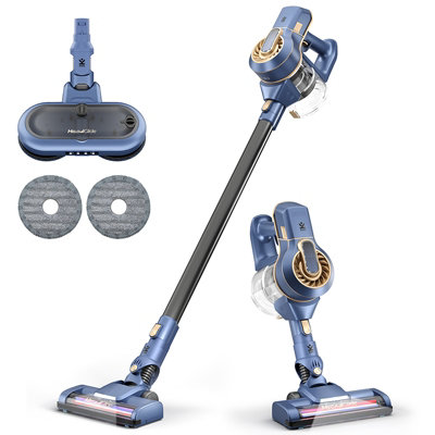 Avalla D-3 Cordless Vacuum Cleaner, 150W Adjustable Handheld Mode Mop Bundle: 1 x Helo Glide Mop Attachment, 2 x Helo Mop Pads