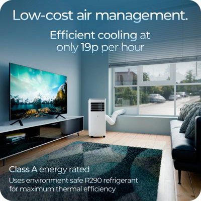Avalla S-150: 8000BTU Air Conditioning Unit: 22L Dehumidifier, 2345W Industrial Class, 80m3 Multi-Room Portable Air Conditioner