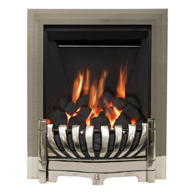 Avantgarde De Luxe Inset Gas Fire in Chrome