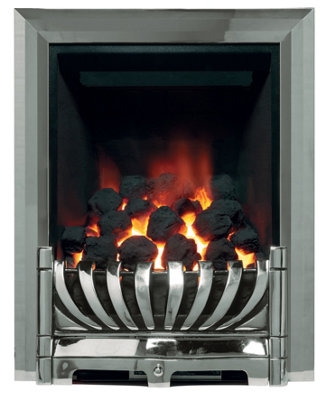 Avantgarde Inset Gas Fire in Chrome