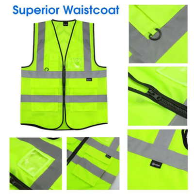 Avartek Hi Visibility Custom Safety Work Vest for Men / Women with ...