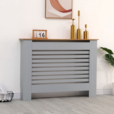 AVC Designs Kensington Radiator Cover Modern MDF Wood Grey/Oak ...