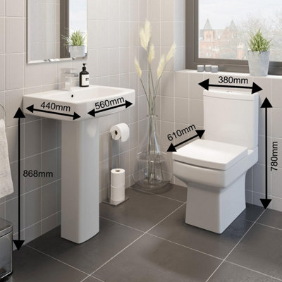 Aveli Complete Bathroom Suite Black 1700mm L Shape LH Bath Screen Basin ...
