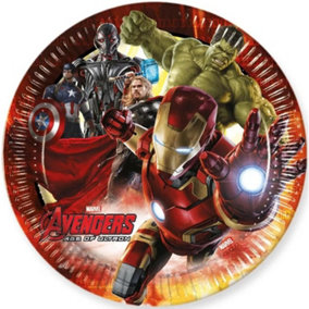 Avengers Age Of Ultron Characters Party Plates (Pack of 8) Multicoloured (One Size)