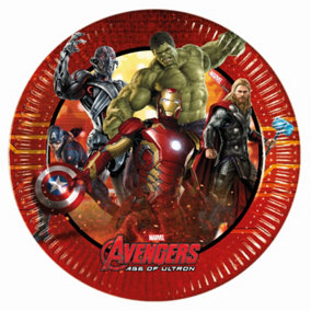 Avengers Age Of Ultron Paper Party Disposable Plates (Pack of 8) Multicoloured (One Size)