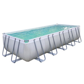 Avenli 21ft x 10ft x 52" Rectangular Above Ground Swimming Pool, Sand Filter Pump & Accessories