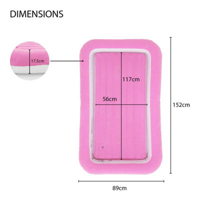 Avenli 85490 Pink Coloured Single Sized Kids Airbed - 3