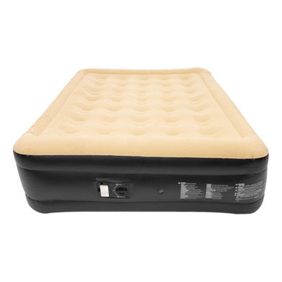 Avenli 88030 High Raised Queen Sized Flocked Airbed With Built-In Pump
