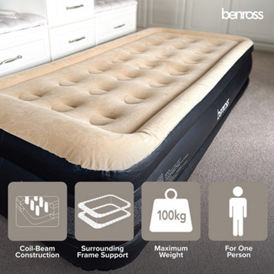 Avenli 88080 High Raised Twin Sized Flocked Airbed With Built-In Pump - 3