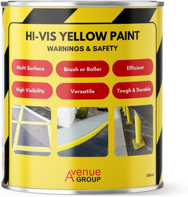 Avenue Hi-Vis Yellow Warning Paint High Visibility 500ml