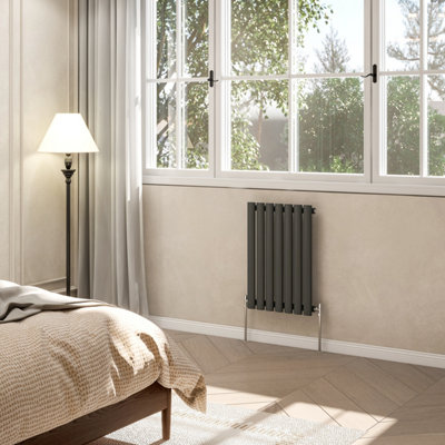 AVER-GROWTH Radiator Horizontal Oval Column Single Panel Rad 600x413mm ...