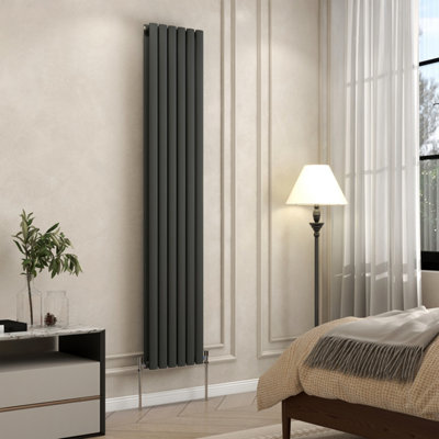 AVER-GROWTH Radiator Vertical Oval Column Double Panel Rad 1800x354mm ...