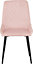 Avery Dining Chair (Pack of 2) - L59 x W48 x H90 cm - Baby Pink Velvet