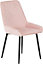 Avery Dining Chair (Pack of 2) - L59 x W48 x H90 cm - Baby Pink Velvet