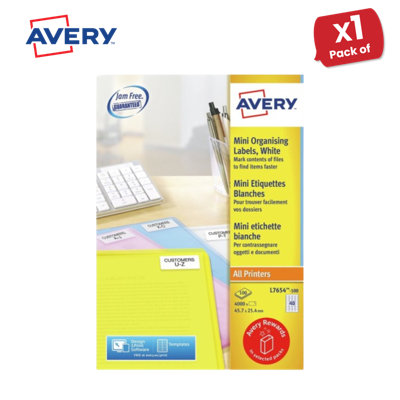 Avery L7654-100 Address Labels Pack of 1