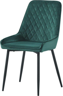 Avery LUXE Green Velvet Dining Chair x2 Velvet Fabric Priced per Pair
