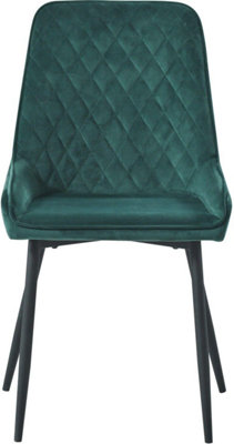 Avery LUXE Green Velvet Dining Chair x2 Velvet Fabric Priced per Pair